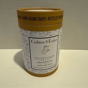 Crabtree & Evelyn Triple Milled Soap Nantucket Briar, Set of 3 X 100g Soaps  NEW